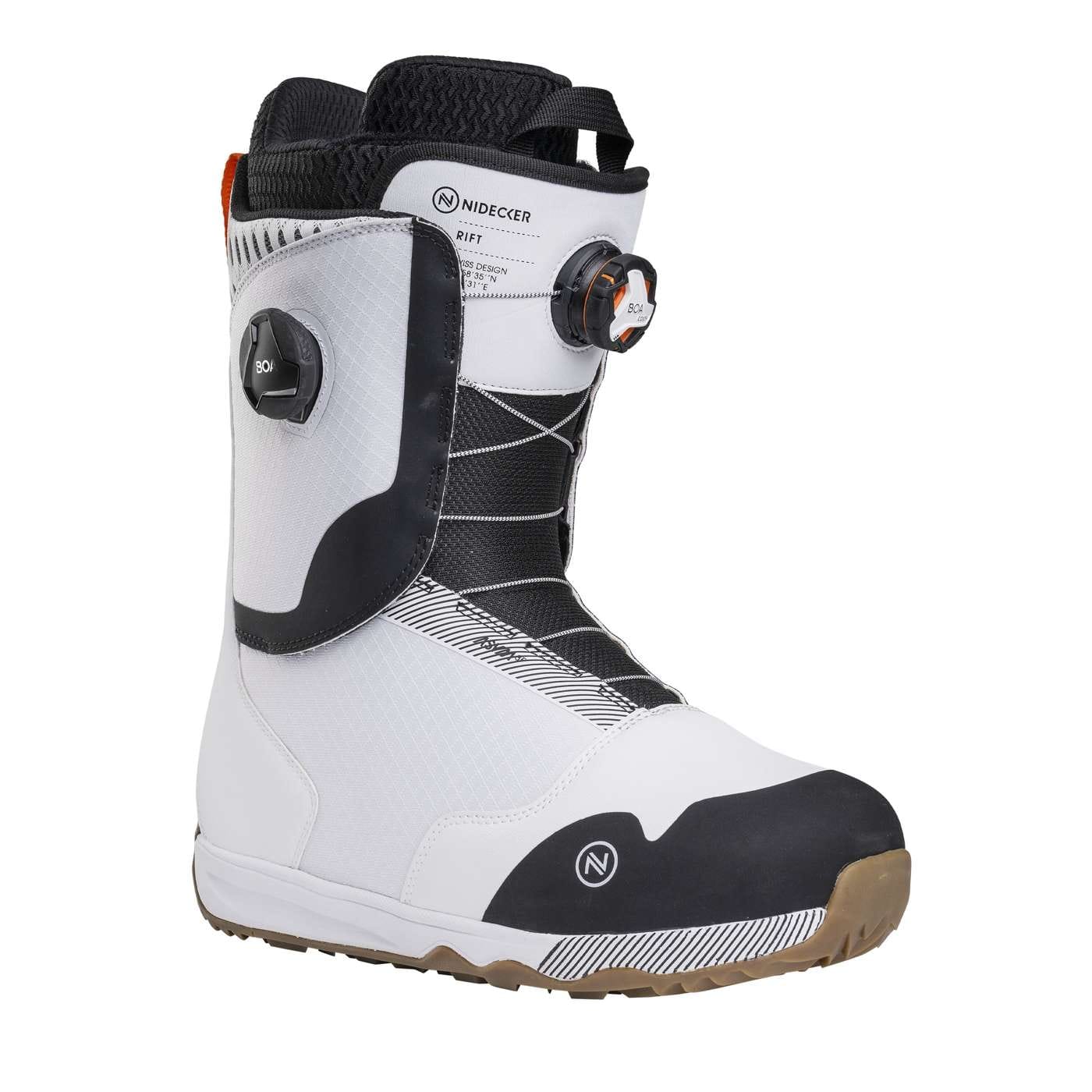 Rift 2025 | Nidecker | CA Rift 2025 Boots Nidecker Premium Swiss Snowboard 7640463413752 N.25.BTM.RFT.WH.070.1